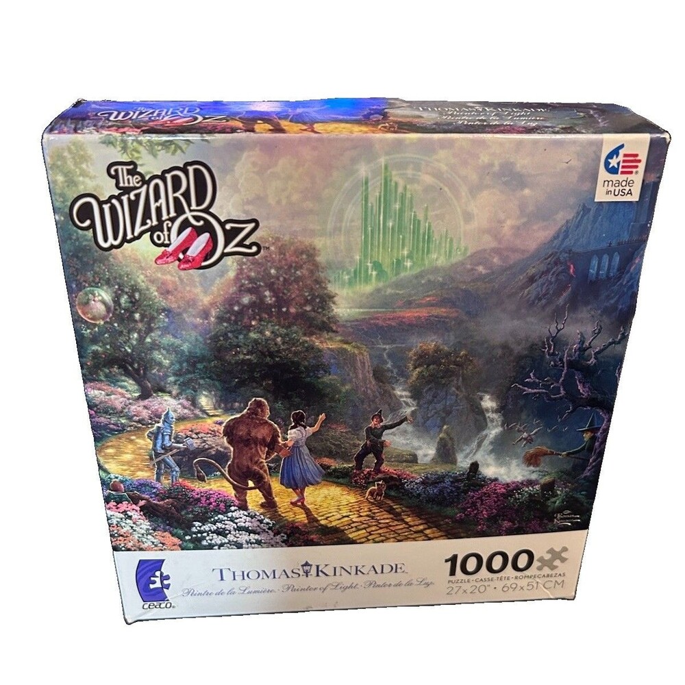 Ceaco Thomas Kinkade The Wizard of Oz 1000 Piece Puzzle New 2012 27x20 Sealed
